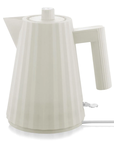 Alessi Plissé Small Electric Tea Kettle In White