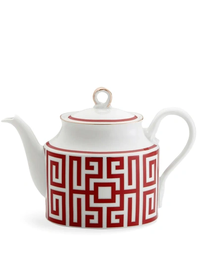 Richard Ginori Labirinto Teapot In Red