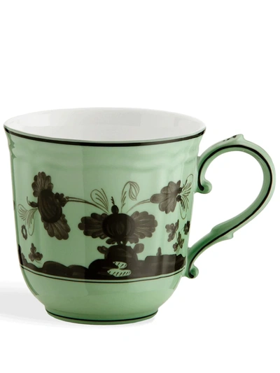 Richard Ginori Oriente Italiano Porcelain Mug In Green
