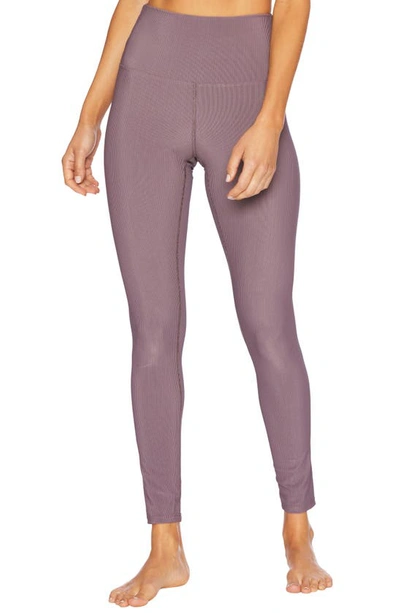 Beach Riot Rib High Waist Leggings In Purple Haze