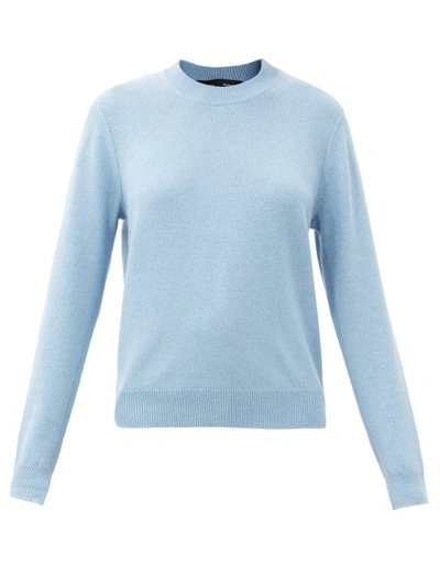 Proenza Schouler Eco Cashmere Puff Sleeve Sweater In Chambray/navy/blue