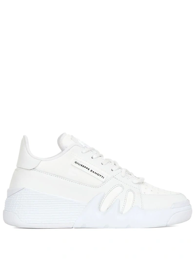 Giuseppe Zanotti Jupiter Leather Platform Sneakers In White