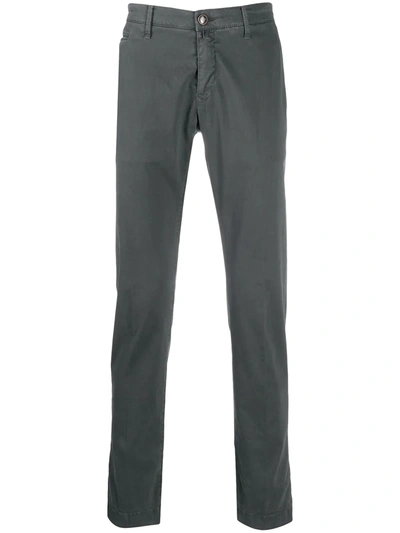 Jacob Cohen 5p Comfort Ppt Str Solid Trousers In Medium Grey