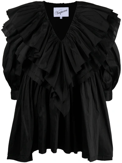 vaquera party dress Vaquera Taffeta Party Dress In Black