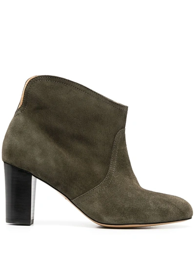 Tila March Neal Cowboy Ankle Boots In Green