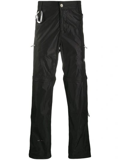 Heliot Emil Multiple-zip Trousers In Black