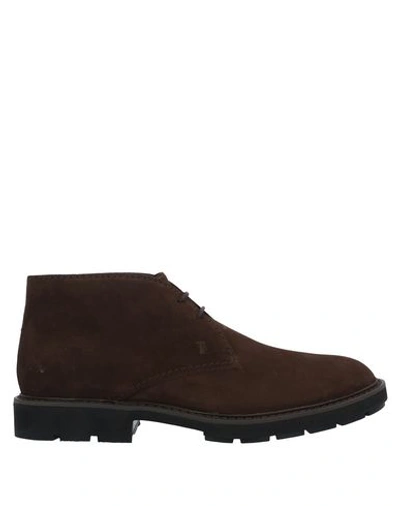 Tod's Ankle Boots In Brown