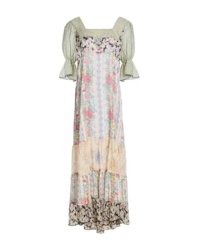 Anna Sui Midi Dress In Light Green