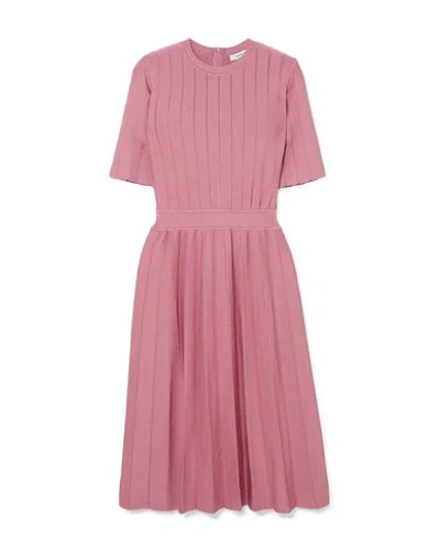 Casasola Moderata Ribbed-knit Midi Dress In Pastel Pink