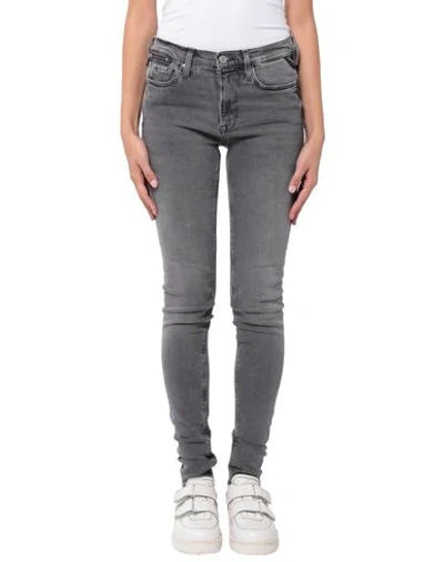 Replay Denim Pants In Grey