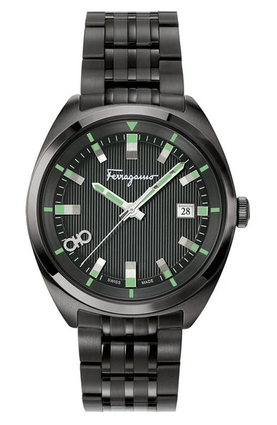 Ferragamo Men's 40mm Heritage Ip Black Bracelet Watch