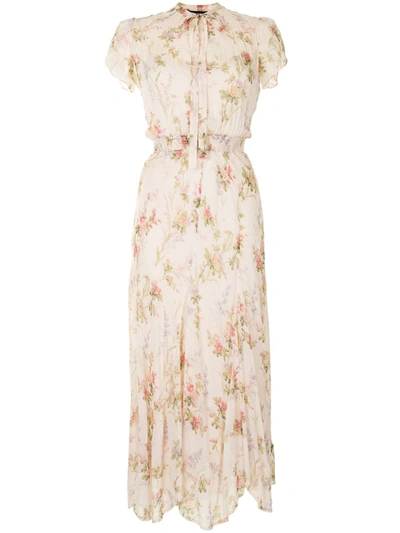 Polo Ralph Lauren Floral-print Maxi Dress In White