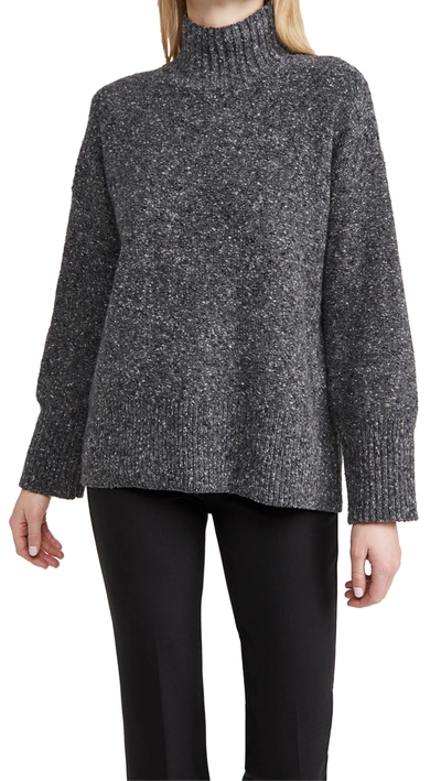 Frame Marled Recycled Wool-blend Bouclé Sweater In Grey