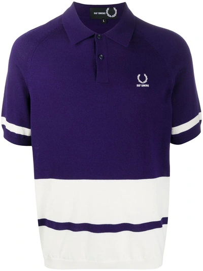 Fred Perry Striped Polo Shirt In Blue