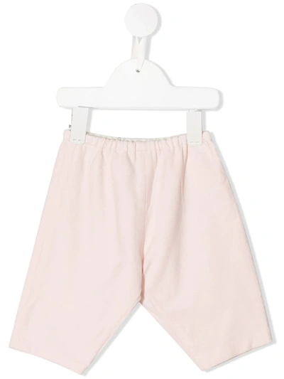 Bonpoint Babies' Ribbed Slip-on Trousers In Pink