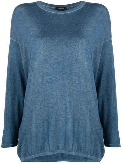 Avant Toi Drop-shoulder Knitted Jumper In Blue