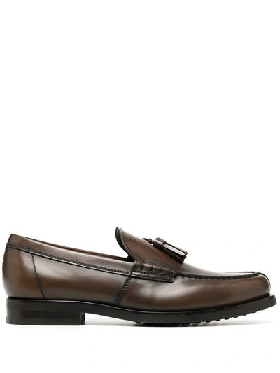 Tod's Tassel-embellished Loafers In Brown