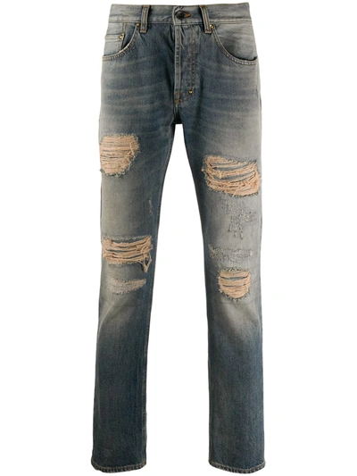 Prps Le Sabre Distressed Jeans In Blue