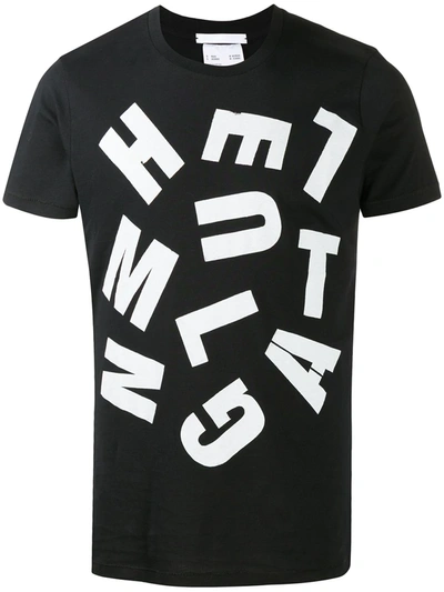 Helmut Lang Graphic-print Crew-neck T-shirt In Black