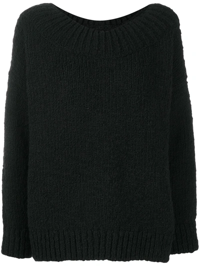 Dolce & Gabbana Scoop Neck Knitted Jumper In Black