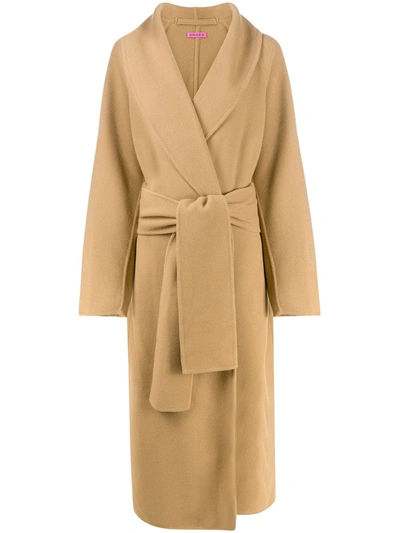 Gauge81 Oversized Tie-waist Coat In Neutrals