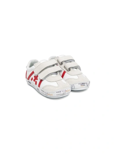 Premiata Baby-bv Touch-strap Sneakers In White
