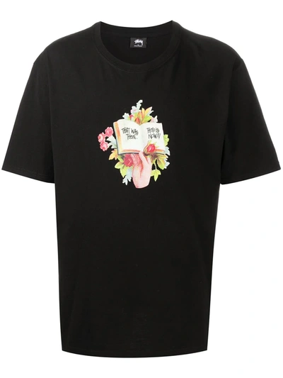 Stussy Graphic-print T-shirt In Black
