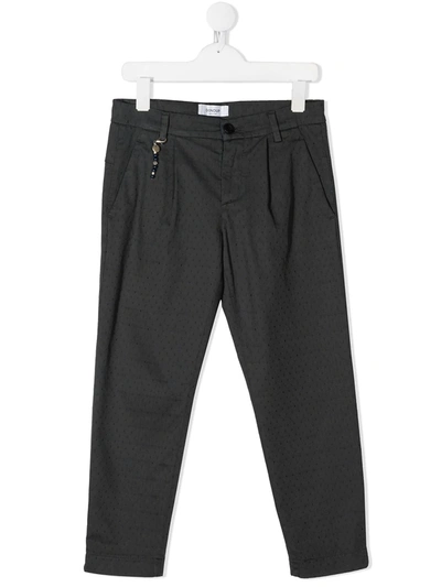 Dondup Kids' Bead Detail Straight-leg Trousers In Grey