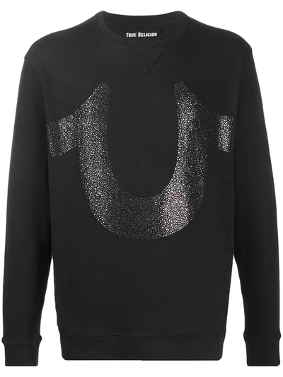 True Religion Stud-embellished Sweatshirt In Black