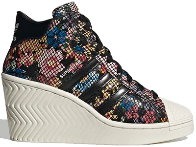 Pre-owned Adidas Originals Adidas Superstar Ellure Floral (women's) In Core Black/off White/red