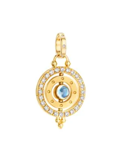 Temple St Clair Celestial 18k Yellow Gold Diamond Orbit Pendant
