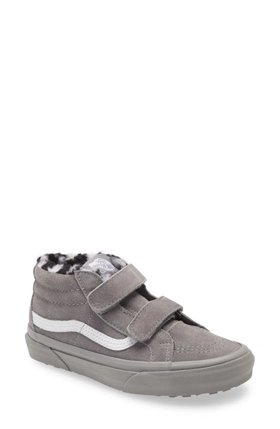 Vans Kids' Sk8-mid Reissue V Water Resistant Sneaker In Checkerboard/ Frost Gray
