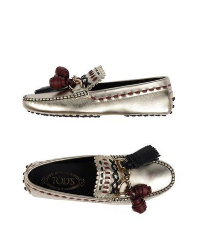 Tod's Loafers In Platinum