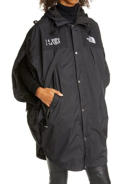 Mm6 Maison Margiela X The North Face Circle Dryvent(tm) Waterproof Parka In Black