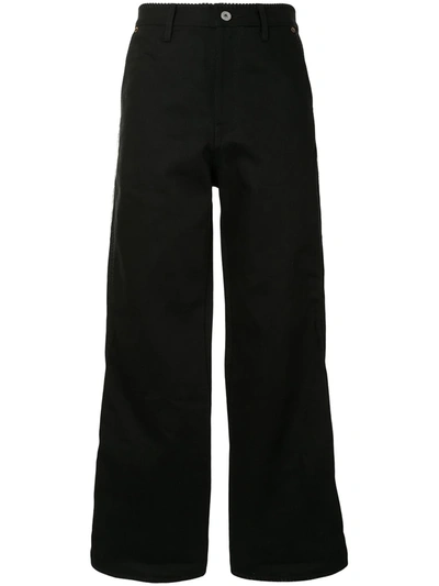 Doublet Exposed-seem Straight Leg Jeans In Black