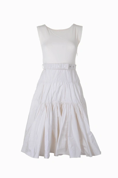 Moncler Dresses In Bianco