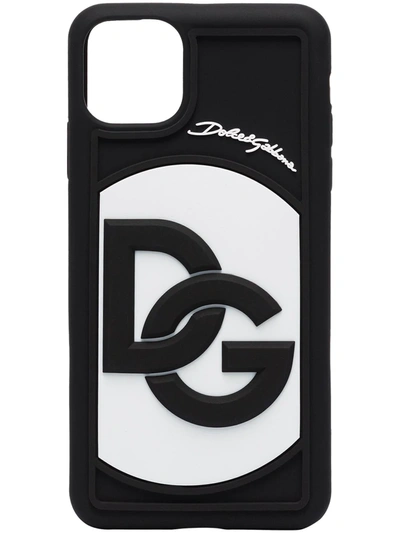 Dolce & Gabbana Black Dg Logo Iphone 11 Pro Max Case In 89690 Black