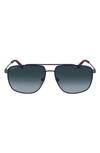 Ferragamo 60mm Gradient Navigator Sunglasses In Black