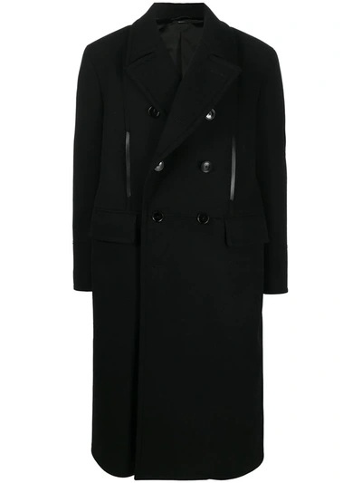 Tom Ford Double-breasted Mid-length Coat In Black