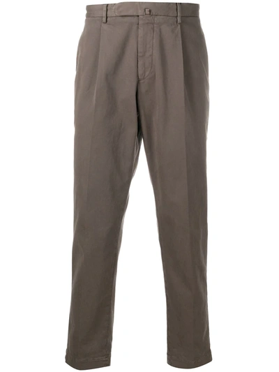 Dell'oglio Pleated Waist Trousers In Brown