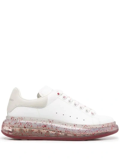 Alexander Mcqueen Oversized Paint-splatter Sole Sneakers In White