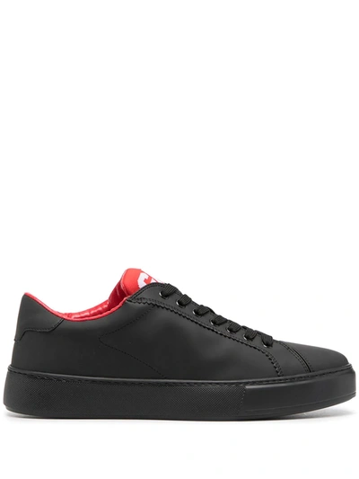 Gcds Men's Shoes Leather Trainers Sneakers In Black