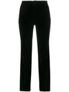 Dolce & Gabbana Velvet Straight-leg Pants, Black
