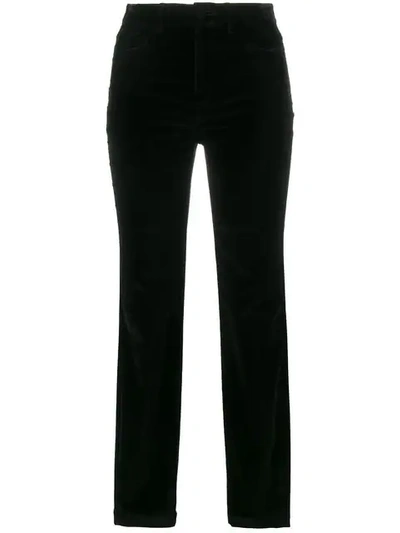 Dolce & Gabbana Velvet Straight-leg Pants, Black