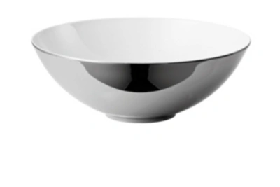 Rosenthal "tac 02" Skin Platinum Open Vegetable Bowl In White