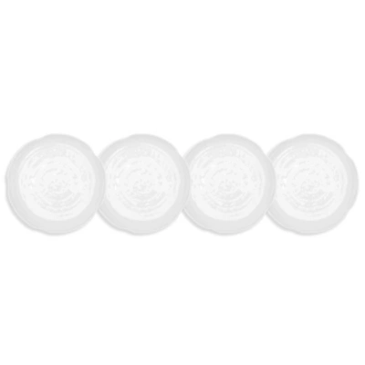 Q Squared Pearl Melamine 4-pc. Appetizer Plate Set In White