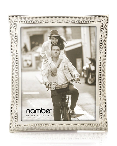 Nambe Beaded Picture Frame, 8" X 10" In Silver Plate