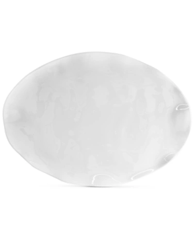Q Squared Ruffle Melamine 14" X 10" Small Oval Platter