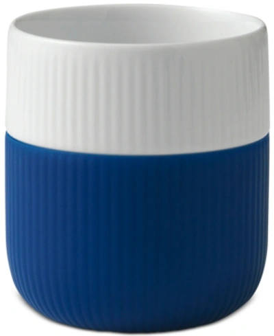Royal Copenhagen Mega Blue Fluted Contrast Mug In Two-tone