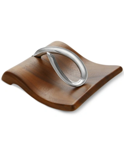 Nambe Breeze Napkin Holder In Brown